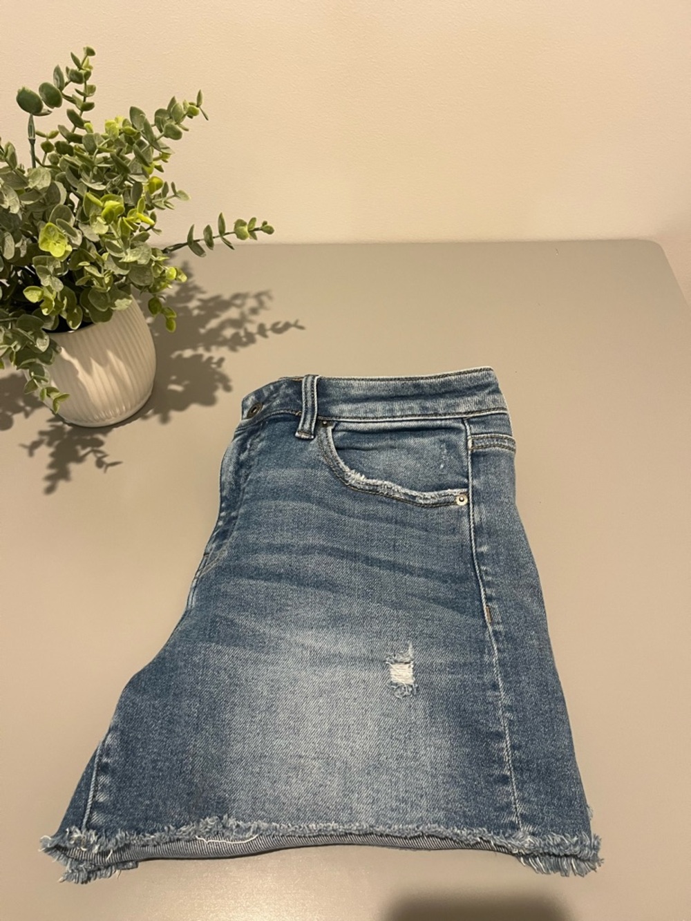 Classic Blue Denim Jean Shorts - Casual High-Waist Women’s Shorts
